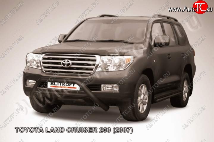 14 549 р. Кенгурятник d76 низкий широкий с перемычкой  Toyota Land Cruiser  200 (2007-2012) дорестайлинг (Цвет: серебристый)  с доставкой в г. Омск