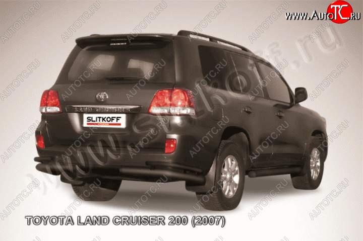 10 399 р. Уголки d76+d42 двойные  Toyota Land Cruiser  200 (2007-2012) дорестайлинг (Цвет: серебристый)  с доставкой в г. Омск