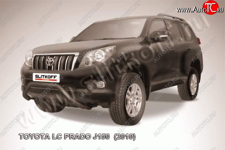 17 599 р. Кенгурятник d76 низкий мини Toyota Land Cruiser Prado J150 дорестайлинг (2009-2013) (Цвет: серебристый)  с доставкой в г. Омск