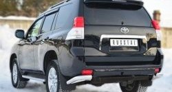 10 549 р. Защита заднего бампера (Ø76 мм уголки, нержавейка) SLITKOFF  Toyota Land Cruiser Prado  J150 (2009-2013) дорестайлинг  с доставкой в г. Омск. Увеличить фотографию 4