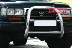 21 329 р. Защита переднего бампера под штатную лебедку Souz-96 (d76)  Toyota Land Cruiser  80 (1989-1997)  с доставкой в г. Омск. Увеличить фотографию 1