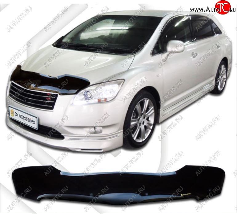 2 069 р. Дефлектор капота CA-Plastiс  Toyota Mark X ZIO  NA10 (2007-2011) дорестайлинг (Classic черный, Без надписи)  с доставкой в г. Омск