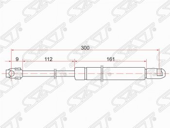 Упор багажника крышки багажника SAT Toyota Mark 2 X90 седан (1992-1996)