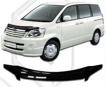 2 079 р. Дефлектор капота CA-Plastiс  Toyota Noah  1 (2001-2007) дорестайлинг, рестайлинг (Classic черный, Без надписи)  с доставкой в г. Омск. Увеличить фотографию 1