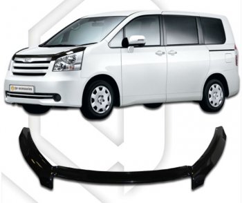 2 479 р. Дефлектор капота CA-Plastiс exclusive Toyota Noah 2 дорестайлинг (2007-2010) (Classic черный, Без надписи)  с доставкой в г. Омск. Увеличить фотографию 1