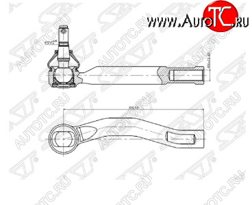 1 049 р. Правый наконечник рулевой тяги SAT Toyota Ractis (2005-2010)  с доставкой в г. Омск