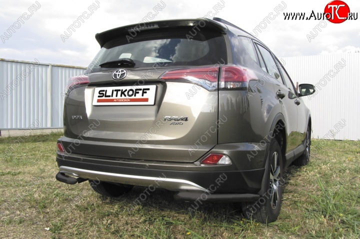 6 099 р. Уголки d57 Toyota RAV4 XA40 5 дв. рестайлинг (2015-2019) (Цвет: серебристый)  с доставкой в г. Омск