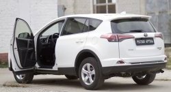 1 279 р. Накладки на порожки автомобиля RA  Toyota RAV4  XA40 (2015-2019) 5 дв. рестайлинг (Комплект (4 шт.))  с доставкой в г. Омск. Увеличить фотографию 2