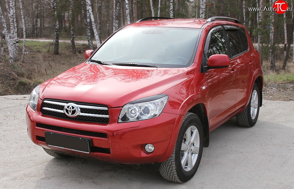 639 р. Реснички RA на фары  Toyota RAV4  XA305 (2005-2009) 5 дв. дорестайлинг (Неокрашенные)  с доставкой в г. Омск