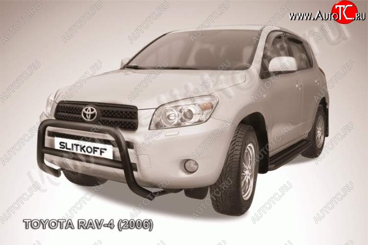 13 549 р. Кенгурятник d57 низкий Toyota RAV4 XA305 5 дв. дорестайлинг (2005-2009) (Цвет: серебристый)  с доставкой в г. Омск