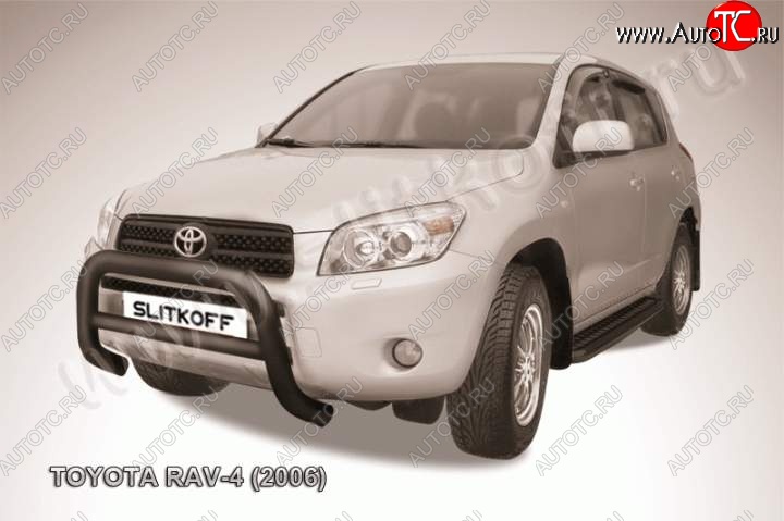 18 649 р. Кенгурятник d76 низкий Toyota RAV4 XA305 5 дв. дорестайлинг (2005-2009) (Цвет: серебристый)  с доставкой в г. Омск