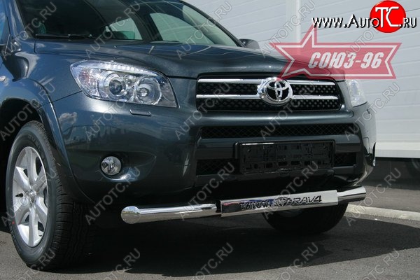 15 479 р. Защита переднего бампера одинарная Souz-96 (d76) Toyota RAV4 XA305 5 дв. дорестайлинг (2005-2009)  с доставкой в г. Омск