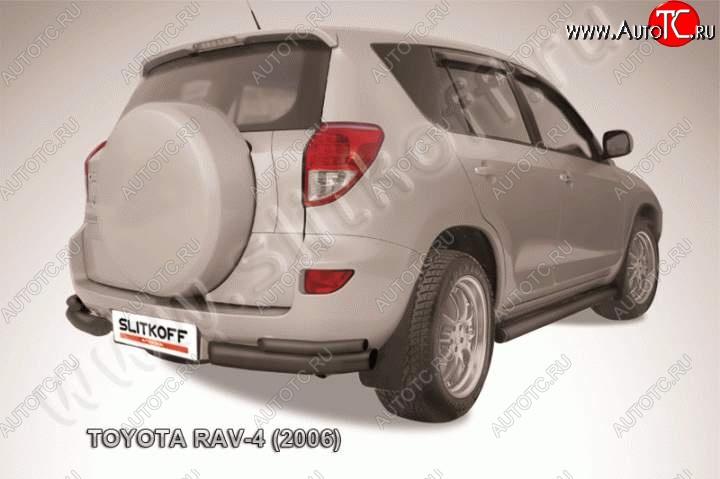 6 499 р. Уголки d76+d42 двойные  Toyota RAV4  XA305 (2005-2009) 5 дв. дорестайлинг (Цвет: серебристый)  с доставкой в г. Омск