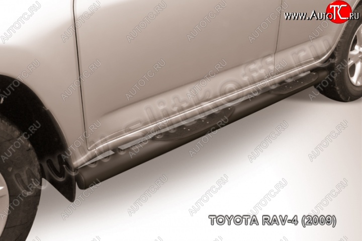 9 799 р. Защита порогов Slitkoff Toyota RAV4 XA30 5 дв. 1-ый рестайлинг (2008-2010) (Цвет: серебристый)  с доставкой в г. Омск