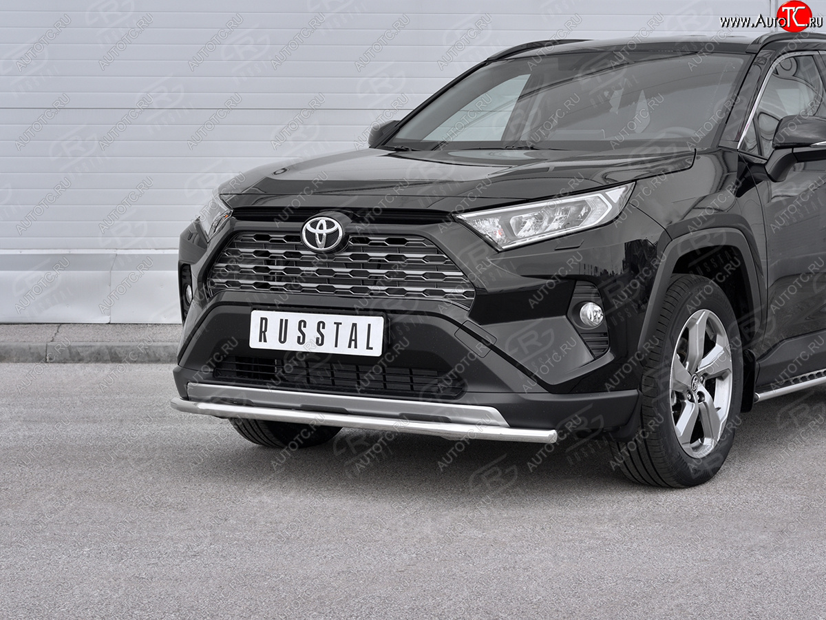 15 349 р. Защита переднего бампера (Ø42 мм, нержавейка) SLITKOFF  Toyota RAV4  XA50 (2018-2025) 5 дв. дорестайлинг  с доставкой в г. Омск