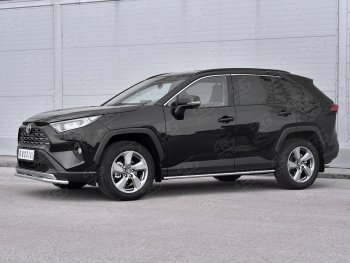 15 349 р. Защита переднего бампера (Ø42 мм, нержавейка) SLITKOFF  Toyota RAV4  XA50 (2018-2025) 5 дв. дорестайлинг  с доставкой в г. Омск. Увеличить фотографию 3