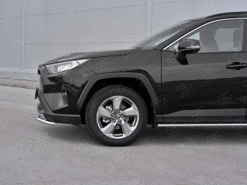 15 349 р. Защита переднего бампера (Ø42 мм, нержавейка) SLITKOFF  Toyota RAV4  XA50 (2018-2025) 5 дв. дорестайлинг  с доставкой в г. Омск. Увеличить фотографию 4