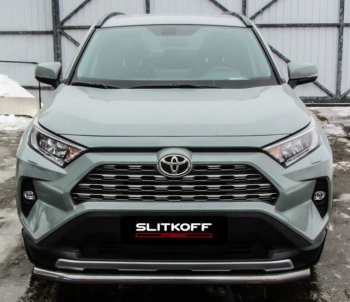 Защита переднего бампера Slitkoff (Ø57 мм) Toyota (Тойота) RAV4 (рав)  XA50 (2018-2024) XA50 5 дв. дорестайлинг