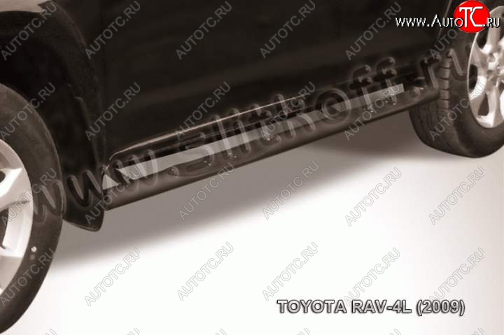 15 749 р. Защита порогов Slitkoff Toyota RAV4 XA30 5 дв. удлиненный 2-ой рестайлинг (2010-2013) (Цвет: серебристый)  с доставкой в г. Омск