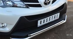 15 649 р. Защита переднего бампера (2 трубыØ63 и 42 мм, нержавейка) SLITKOFF  Toyota RAV4  XA40 (2012-2015) 5 дв. дорестайлинг  с доставкой в г. Омск. Увеличить фотографию 3