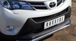 12 799 р. Одинарная защита переднего бампера диаметром 63 мм SLITKOFF  Toyota RAV4  XA40 (2012-2015) 5 дв. дорестайлинг  с доставкой в г. Омск. Увеличить фотографию 2