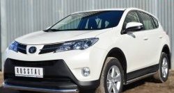 12 799 р. Одинарная защита переднего бампера диаметром 63 мм SLITKOFF  Toyota RAV4  XA40 (2012-2015) 5 дв. дорестайлинг  с доставкой в г. Омск. Увеличить фотографию 4