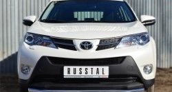 Одинарная защита переднего бампера диаметром 63 мм SLITKOFF Toyota (Тойота) RAV4 (рав)  XA40 (2012-2015) XA40 5 дв. дорестайлинг