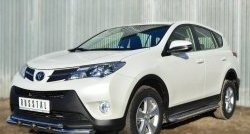 20 699 р. Широкая защита порогов SLITKOFF  Toyota RAV4  XA40 (2012-2015) 5 дв. дорестайлинг  с доставкой в г. Омск. Увеличить фотографию 3