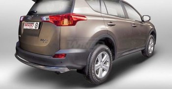 12 599 р. Защита заднего бампера WINBO (Ø76 мм, нержавейка)  Toyota RAV4  XA40 (2012-2015) 5 дв. дорестайлинг  с доставкой в г. Омск. Увеличить фотографию 1