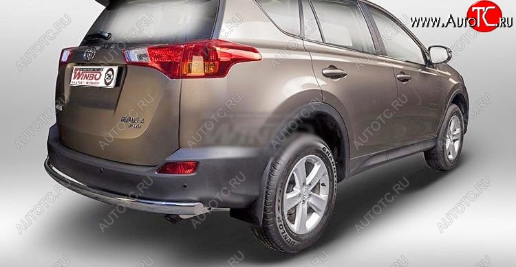 12 599 р. Защита заднего бампера WINBO (Ø76 мм, нержавейка)  Toyota RAV4  XA40 (2012-2015) 5 дв. дорестайлинг  с доставкой в г. Омск