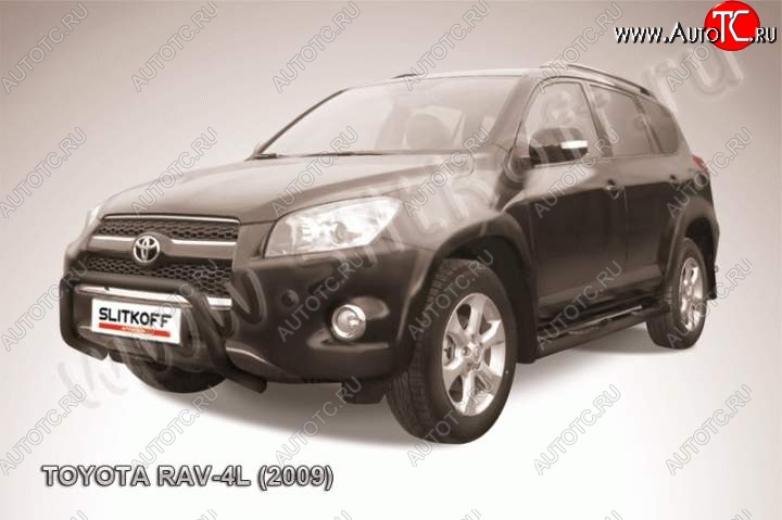 13 349 р. Кенгурятник d57 низкий Toyota RAV4 XA30 5 дв. удлиненный 1-ый рестайлинг (2009-2010) (Цвет: серебристый)  с доставкой в г. Омск