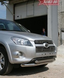 3 194 р. Защита переднего бампера двойная Souz-96 (d76/60) Toyota RAV4 XA30 5 дв. удлиненный 1-ый рестайлинг (2009-2010)  с доставкой в г. Омск. Увеличить фотографию 1