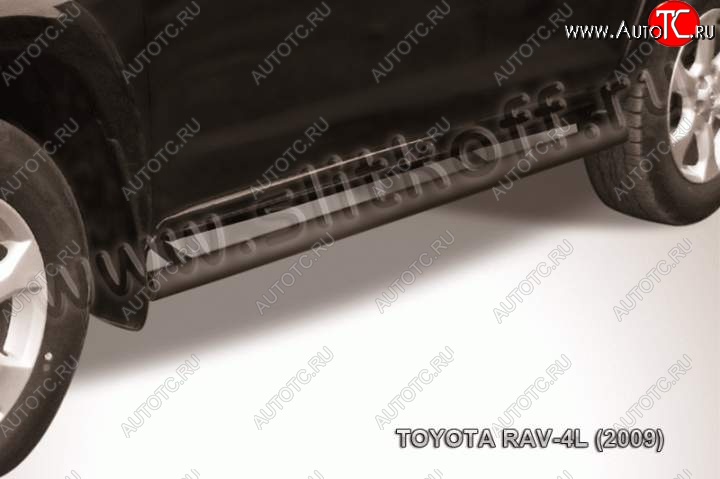 10 749 р. Защита порогов Slitkoff  Toyota RAV4  XA30 (2003-2010) 5 дв. удлиненный дорестайлинг, 5 дв. удлиненный 1-ый рестайлинг (Цвет: серебристый)  с доставкой в г. Омск