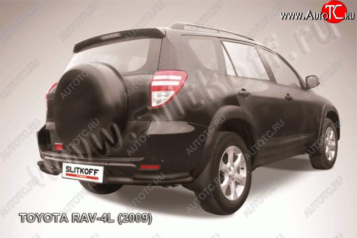 6 449 р. Уголки d57+d42 двойные Toyota RAV4 XA30 5 дв. удлиненный 1-ый рестайлинг (2009-2010) (Цвет: серебристый)  с доставкой в г. Омск