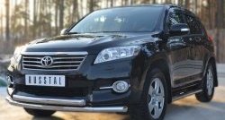 15 549 р. Защита переднего бампера (2 трубыØ63 мм, нержавейка) SLITKOFF  Toyota RAV4  XA30 (2010-2013) 5 дв. 2-ой рестайлинг  с доставкой в г. Омск. Увеличить фотографию 4