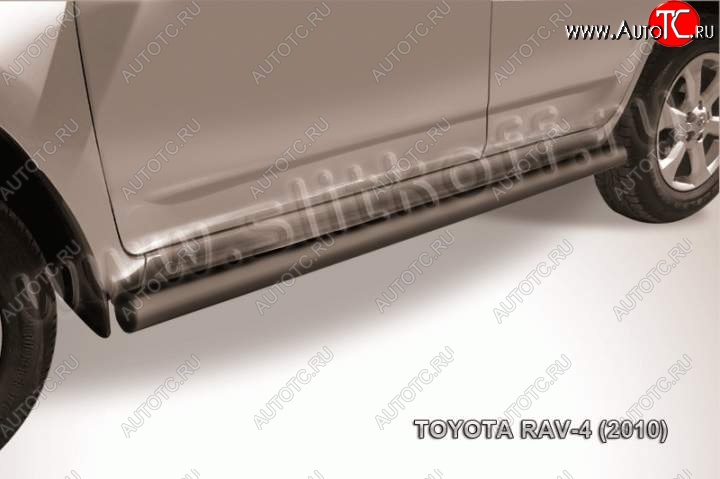 9 799 р. Защита порогов Slitkoff Toyota RAV4 XA30 5 дв. 2-ой рестайлинг (2010-2013) (Цвет: серебристый)  с доставкой в г. Омск