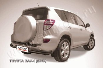 5 449 р. Уголки d57+d42 двойные  Toyota RAV4  XA30 (2010-2013) 5 дв. 2-ой рестайлинг, 5 дв. удлиненный 2-ой рестайлинг (Цвет: серебристый)  с доставкой в г. Омск. Увеличить фотографию 1