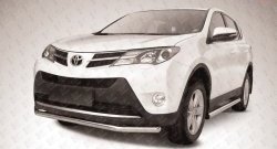 Одинарная защита переднего бампера из трубы диаметром 57 мм Slitkoff Toyota (Тойота) RAV4 (рав)  XA40 (2012-2015) XA40 5 дв. дорестайлинг