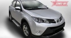 9 089 р. Пороги из алюминиевого профиля Souz-96 Toyota RAV4 XA40 5 дв. дорестайлинг (2012-2015)  с доставкой в г. Омск. Увеличить фотографию 1