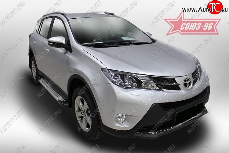 9 089 р. Пороги из алюминиевого профиля Souz-96 Toyota RAV4 XA40 5 дв. дорестайлинг (2012-2015)  с доставкой в г. Омск