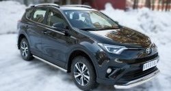 15 299 р. Защита порогов из круглой трубы диаметром 63 мм (рестайлинг) Russtal Toyota RAV4 XA40 5 дв. дорестайлинг (2012-2015) (Защита порогов с со скосами на торцах (вариант 1))  с доставкой в г. Омск. Увеличить фотографию 7