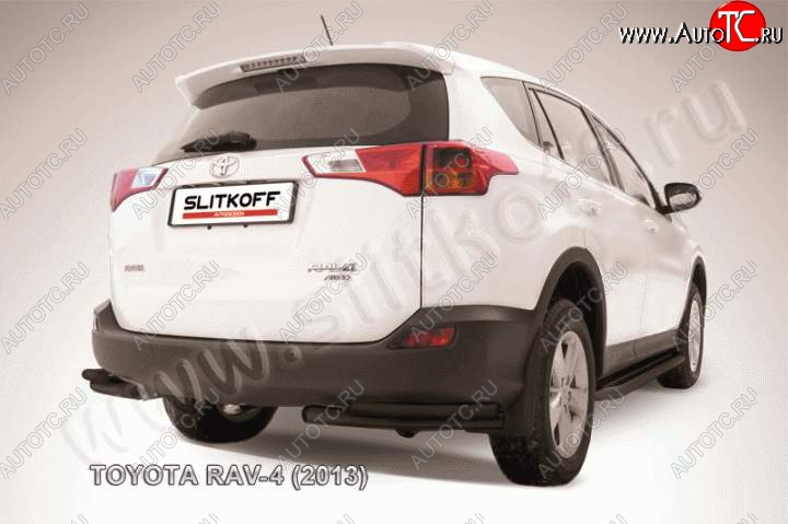 5 899 р. Уголки d57+d42 двойные Toyota RAV4 XA40 5 дв. дорестайлинг (2012-2015) (Цвет: серебристый)  с доставкой в г. Омск