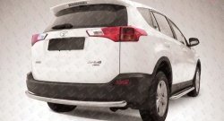 7 899 р. Защита заднего бампера из трубы диаметром 57 мм Slitkoff Toyota RAV4 XA40 5 дв. дорестайлинг (2012-2015) (Цвет: нержавеющая полированная сталь)  с доставкой в г. Омск. Увеличить фотографию 1