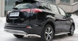 13 299 р. Защита заднего бампера (Ø63 мм уголки, нержавейка) SLITKOFF Toyota RAV4 XA40 5 дв. рестайлинг (2015-2019)  с доставкой в г. Омск. Увеличить фотографию 4