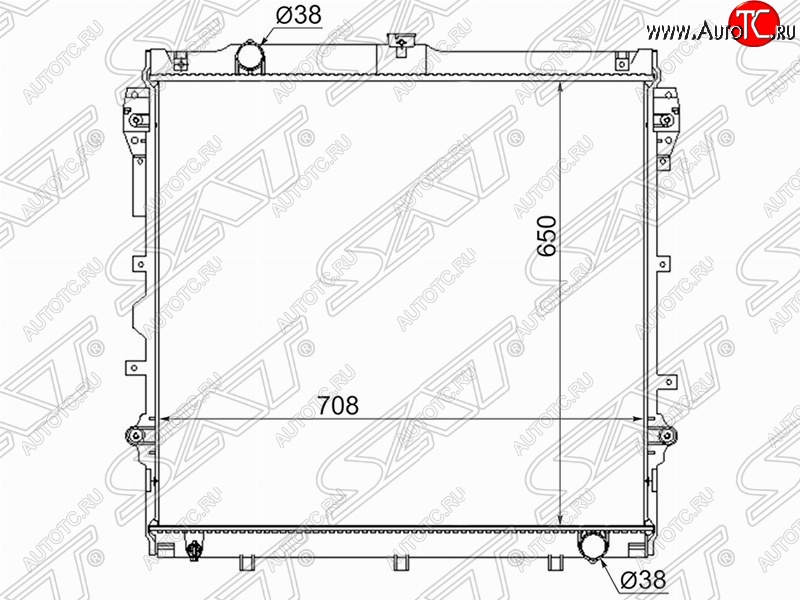 12 699 р. Радиатор двигателя SAT Toyota Tundra XK50 дорестайлинг (2007-2009)  с доставкой в г. Омск