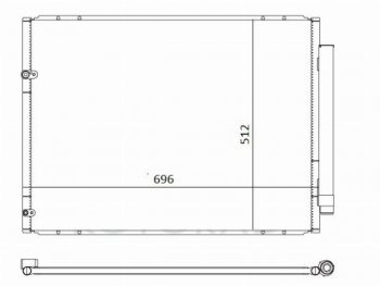 Радиатор кондиционера SAT Toyota (Тойота) Sienna (Сьена)  XL20 (2003-2010) XL20 дорестайлинг, рестайлинг