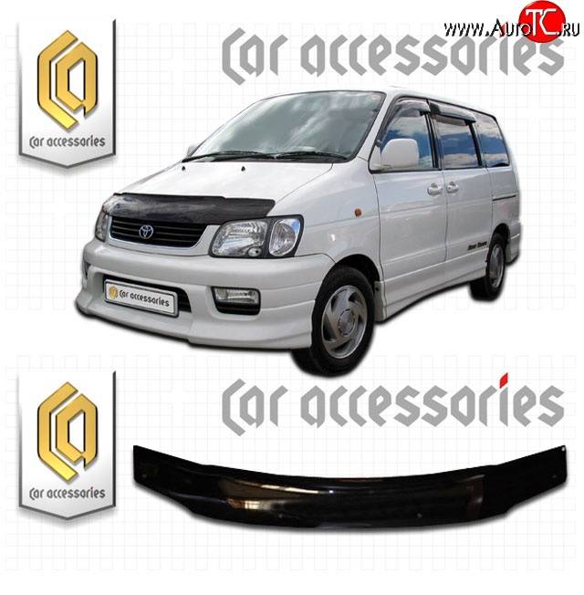 1 999 р. Дефлектор капота CA-Plastic  Toyota Town Ace  3 (1996-2008) (Classic черный, Без надписи)  с доставкой в г. Омск