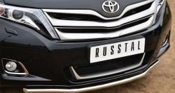 11 499 р. Одинарная защита переднего бампера диаметром 42 мм SLITKOFF  Toyota Venza  GV10 (2012-2016) рестайлинг  с доставкой в г. Омск. Увеличить фотографию 2