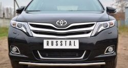 Одинарная защита переднего бампера диаметром 42 мм SLITKOFF Toyota (Тойота) Venza (Венза)  GV10 (2012-2016) GV10 рестайлинг