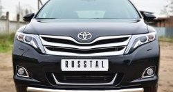 Одинарная защита переднего бампера диаметром 63 мм SLITKOFF Toyota (Тойота) Venza (Венза)  GV10 (2012-2016) GV10 рестайлинг